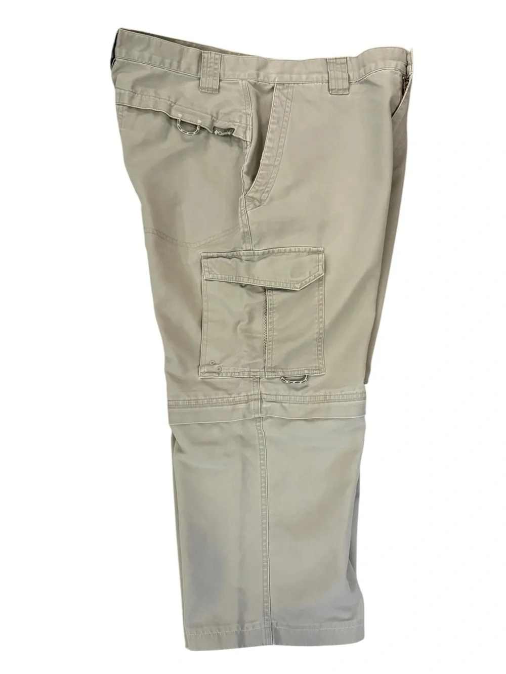 Vintage Y2K Columbia Cropped Convertible Cargo Pants 32 Zip-Off Shorts Tan
